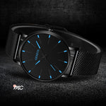 Relógio preto minimalista inovador - A essência do estilo masculino.