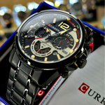 Relógio cronógrafo Maria Chic Curren 8395 em aço inoxidável