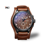 Llegó a María Chic Reloj Curren 8225 en Cuero Estilo Vintage