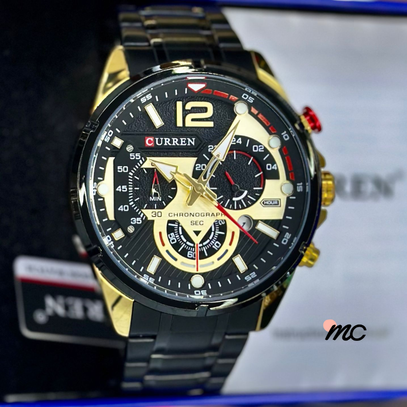 Relógio cronógrafo Maria Chic Curren 8395 em aço inoxidável