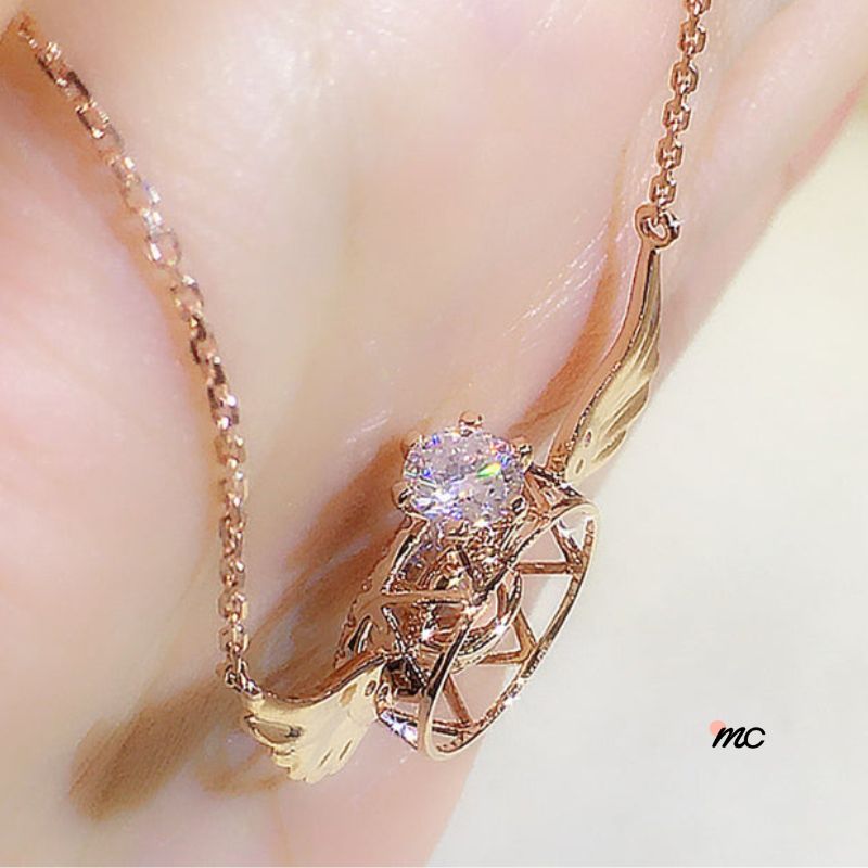 Collar de circonitas con alas de ángel - Más que una Joya, una Presidencia Celestial