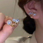 Aretes Banados En Oro con Perla Maria Chic