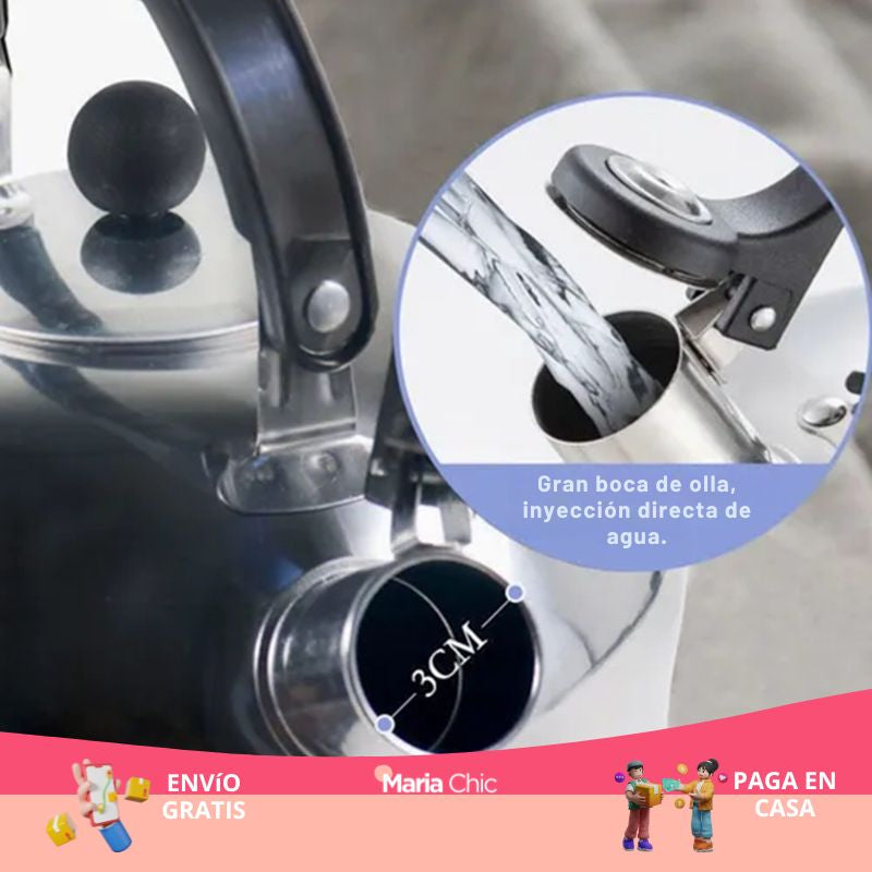 Tetera Acero Inoxidable Premium con Silbato