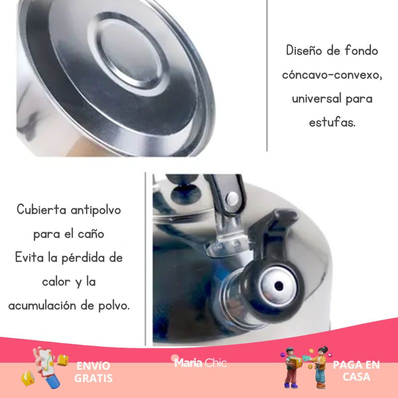 Tetera Acero Inoxidable Premium con Silbato