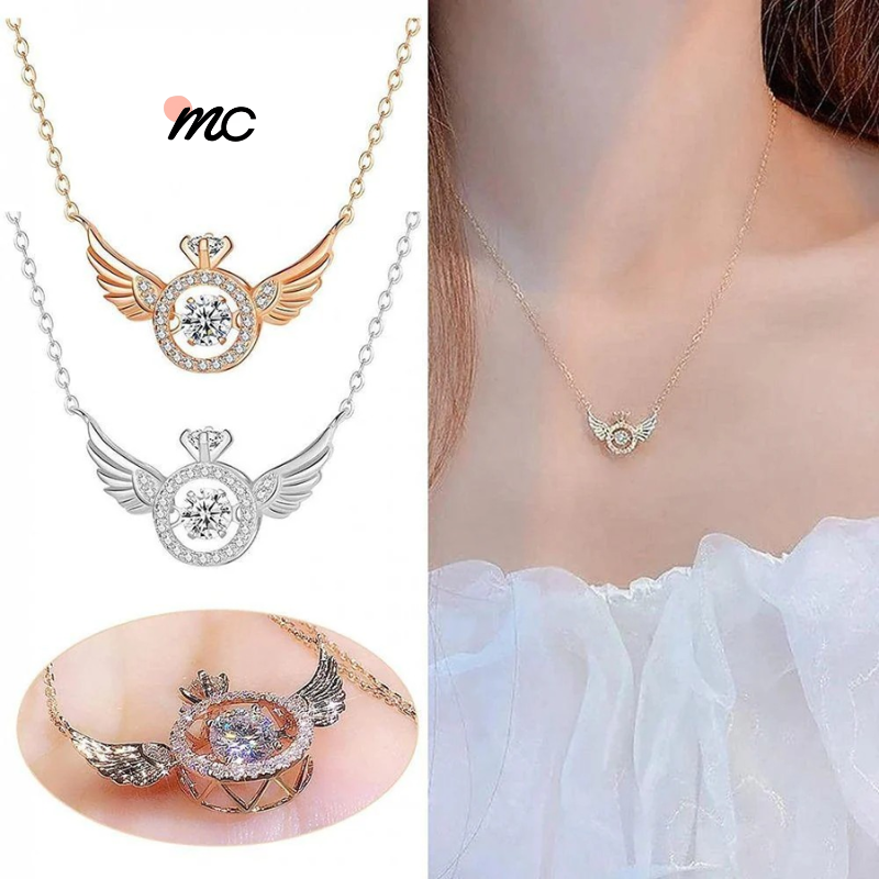 Collar de circonitas con alas de ángel - Más que una Joya, una Presidencia Celestial